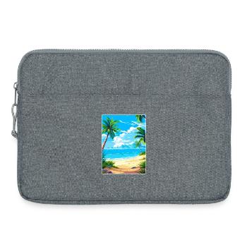 Aruba Karibik Reise Poster Souvenir Farbe WPA - Laptoptasche 15" - Grau meliert - Vorne