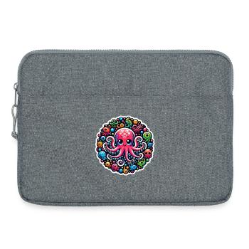 Poulpe Poisson pieuvre - Sacoche pour ordinateur portable 15 pouces - gris chiné - Devant