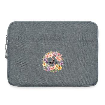 A| Monogram | Name | Anke | Watercolor | Colorful - Laptop bag 15" - heather grey - Front