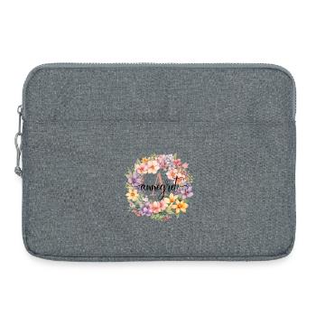 A| Monogram | Name | Annegret | Watercolor | Colorful - Laptop bag 15" - heather grey - Front