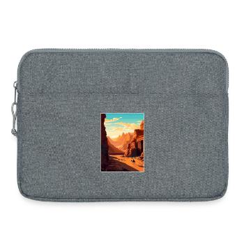 Petra Jordan Affiche de voyage Souvenir Carte Postale Peinture - Sacoche pour ordinateur portable 15 pouces - gris chiné - Devant