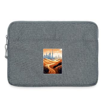Dubai United Arab Emirates Travel Poster Souvenir - Laptop bag 15" - heather grey - Front
