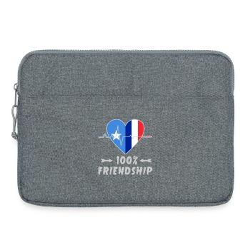 Somalia und Frankreich 100% Freundschaft - Laptoptasche 15" - Grau meliert - Vorne