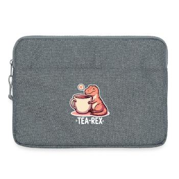 Thé Rex Thé Rex Cadeau de buveur de thé - Sacoche pour ordinateur portable 15 pouces - gris chiné - Devant