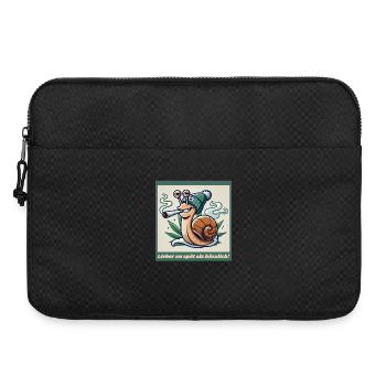 Better too late than ugly - Ganja Snail Joint - Laptop bag 15" - black - Front
