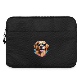 Golden Retriever avec lunettes de soleil - Sacoche pour ordinateur portable 15 pouces - noir - Devant