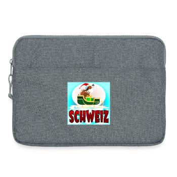 NOËL SAINT-BERNARD - CHIEN SUISSE - Sacoche pour ordinateur portable 15 pouces - gris chiné - Devant