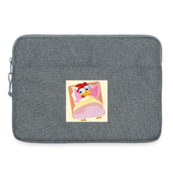 Hühner Hühnerhaltung - BETT SCHLAFEN - Laptoptasche 15" - Grau meliert - Vorne