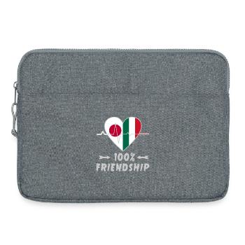 Le Japon et l'Italie : une amitié à 100 % - Sacoche pour ordinateur portable 15 pouces - gris chiné - Devant