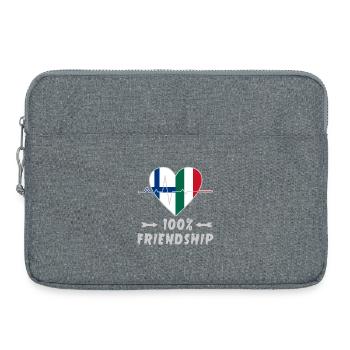 Finland and Italy 100% friendship - Laptop bag 15" - heather grey - Front