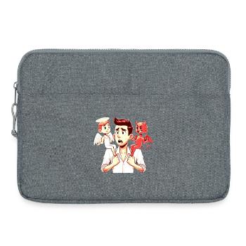 Zerrissen die Stimme des Gewissens - Laptoptasche 15" - Grau meliert - Vorne