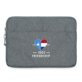 Somalia und Niederlande 100% Freundschaft - Laptoptasche 15" - Grau meliert - Vorne