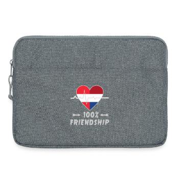 Austria and the Netherlands 100% friendship - Laptop bag 15" - heather grey - Front