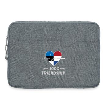 L'Estonie et les Pays-Bas : amitié à 100 % - Sacoche pour ordinateur portable 15 pouces - gris chiné - Devant