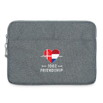 Le Danemark et les Pays-Bas : amitié à 100 % - Sacoche pour ordinateur portable 15 pouces - gris chiné - Devant