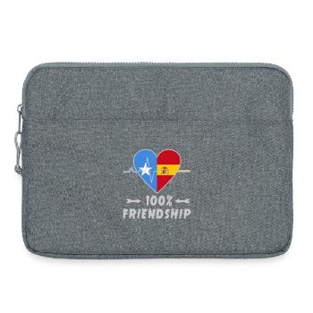 Somalia und Spanien 100% Freundschaft - Laptoptasche 15" - Grau meliert - Vorne
