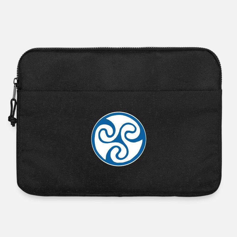 Symbole celte bleu - Sacoche pour ordinateur portable 15 pouces - noir
