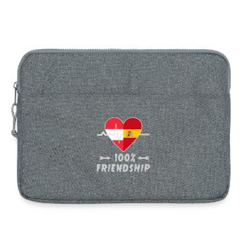 Austria and Spain 100% friendship - Laptop bag 15" - heather grey - Front