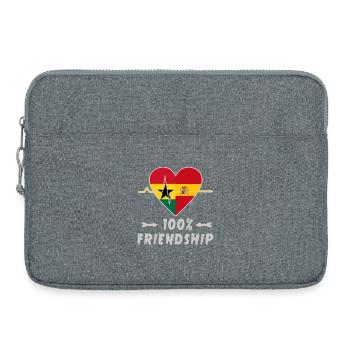 Ghana and Spain 100% friendship - Laptop bag 15" - heather grey - Front