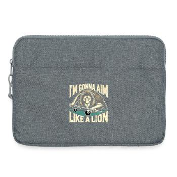 I'm Gonna aim I lIke a Lion - billiards - Laptop bag 15" - heather grey - Front