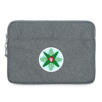 motif de noël - Sacoche pour ordinateur portable 15 pouces - gris chiné - Devant