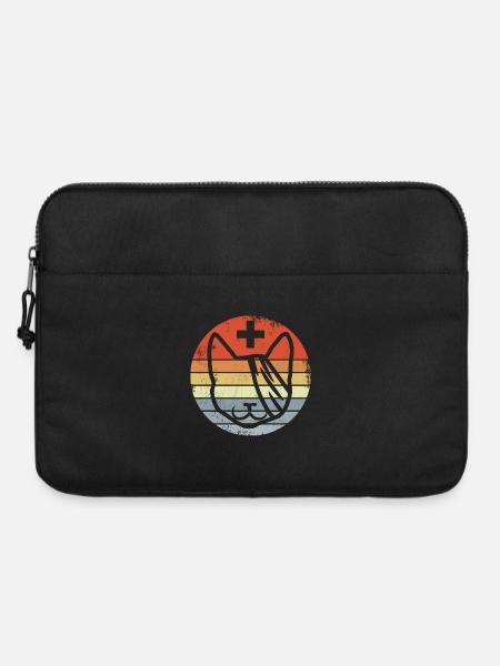 Tierarzt Katze - Laptoptasche 15" - Schwarz
