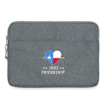 Somalia und Polen 100% Freundschaft - Laptoptasche 15" - Grau meliert - Vorne