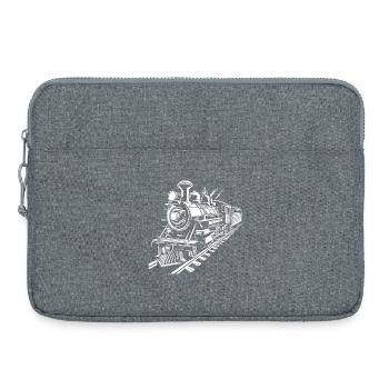 Railway Graphic - Laptop bag 15" - heather grey - Front