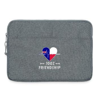 Australien und Polen 100% Freundschaft - Laptoptasche 15" - Grau meliert - Vorne