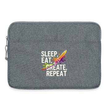 Sleep Eat Create Repeat - Laptop bag 15" - heather grey - Front
