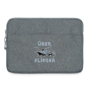 Hélicoptère de haut vol - Sacoche pour ordinateur portable 15 pouces - gris chiné - Devant
