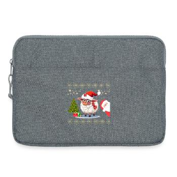 Mouton Festif de Noël - Pulls et Habits Mignons - Sacoche pour ordinateur portable 15 pouces - gris chiné - Devant