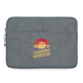 Coucher de soleil cerf-volant T-Shirt - Sacoche pour ordinateur portable 15 pouces - gris chiné - Devant