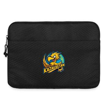 Kasachstan Adler Wappen Cartoon Flagge Geschenk - Laptoptasche 15" - Schwarz - Vorne