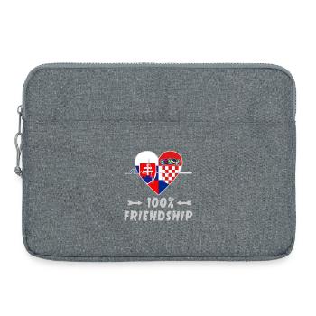 Slovakia and Croatia 100% friendship - Laptop bag 15" - heather grey - Front