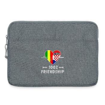 100 % amitié entre le Mali et la Croatie - Sacoche pour ordinateur portable 15 pouces - gris chiné - Devant