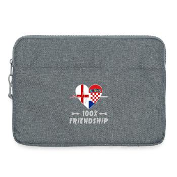 England and Croatia 100% friendship - Laptop bag 15" - heather grey - Front