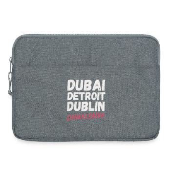 Dubaï-Détroit-Dublin - Sacoche pour ordinateur portable 15 pouces - gris chiné - Devant