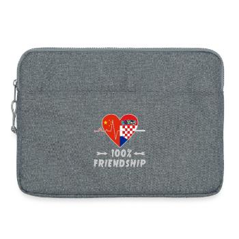 China and Croatia 100% friendship - Laptop bag 15" - heather grey - Front
