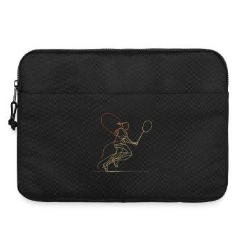 Croquis de joueur de badminton - Sacoche pour ordinateur portable 15 pouces - noir - Devant