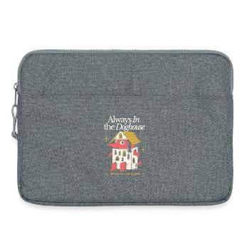 Always in the Doghouse – Originelles Hundemotiv - Laptoptasche 15" - Grau meliert - Vorne