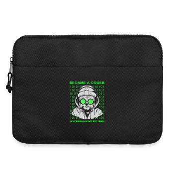 Became a Coder – Cyber Dog Binary - Laptoptasche 15" - Schwarz - Vorne