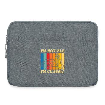 I’m Not Old, I’m Classic – Retro Scooter - Laptoptasche 15" - Grau meliert - Vorne