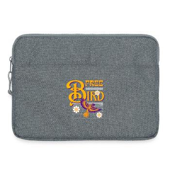 Free Bird – Design rétro - Sacoche pour ordinateur portable 15 pouces - gris chiné - Devant