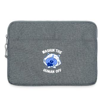 Laver l’humain - Sacoche pour ordinateur portable 15 pouces - gris chiné - Devant