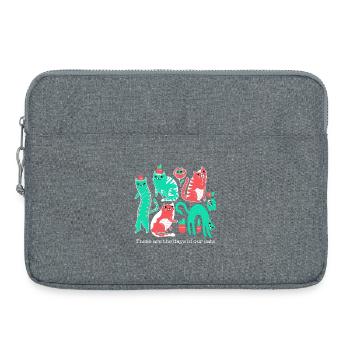These Are the Days of Our Cats – Retro Cat Art - Laptop bag 15" - heather grey - Front