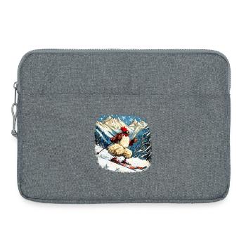 Poulet de ski - Sacoche pour ordinateur portable 15 pouces - gris chiné - Devant