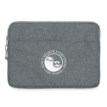 Yin-Yang Faultier – Entspanntes Mindset - Laptoptasche 15" - Grau meliert - Vorne