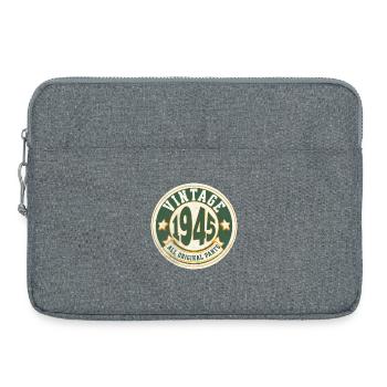 Vintage Design Jahr 1945 - Laptoptasche 15" - Grau meliert - Vorne