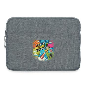 If you can Dream it you can do it - Pop Art Style - Laptop bag 15" - heather grey - Front